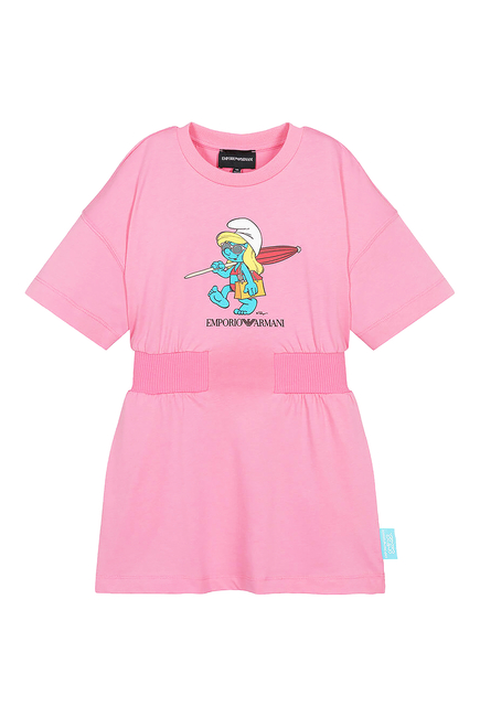 Kids Smurfs Print Dress